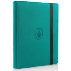 Trading Card Binder 9 Pocket Holds 360 Cards PU Album Turquoise - Image 1