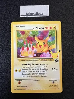 Pokemon TCG Birthday Pikachu #24 Celebrations 25th Anniversary Card - Image 1