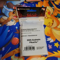 Pokemon World Championships 2025 Anaheim Card Sleeves Exclusive Pikachu - Image 2