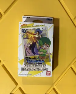 BANDAI 2020 DIGIMON CARD GAME STARTER DECK HEAVEN’S YELLOW Hanger NEW - Image 1