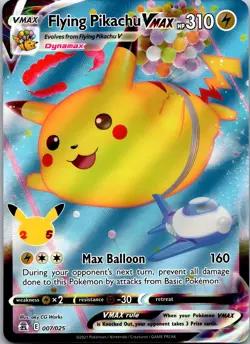 Flying PikachuVMAX HP310 Metal Pokemon Card-Collectible Gift Display. - Image 1