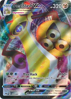 AegislashVMAX HP320 Pokemon Metal Card-Collectible Gift Display. - Image 1