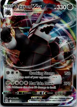 AggronVMAX HP330 Pokemon Metal Card-Collectible Gift Display. - Image 1