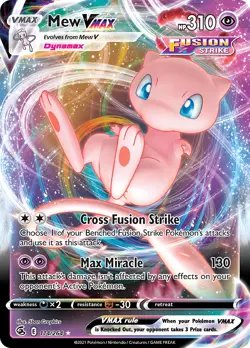 Mew VMAX HP210 Metal Pokemon Card-Collectible Gift Display. - Image 1