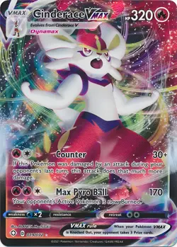 CinderaceVMAX HP320 Pokemon Metal Card-Collectible Gift Display. - Image 1
