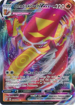 CentickorchVMAX HP320 Metal Pokemon Card-Collectible Gift Display. - Image 1
