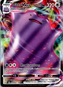 Ditto VMAX HP320 Pokemon Metal Card-Collectible Gift Display. - Image 1