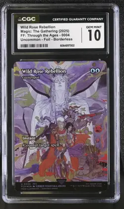 CGC 10 Wild Rose Rebellion 0004 Foil Showcase Final Fantasy Through the Ages MTG - Image 1