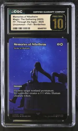 CGC 10 Pristine Tifa Memories of Nibelheim 0026 Foil Showcase Final Fantasy MTG - Image 1