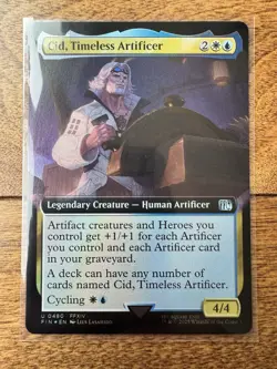 Magic MTG Final Fantasy - Cid, Timeless Artificer EXTENDED ART FOIL 0480 - Image 1