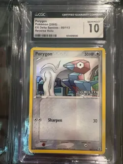 POKEMON EX DELTA SPECIES PORYGON #80/113 REVERSE HOLO FOIL RARE CGC 10 - Image 1