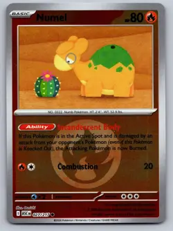 NUMEL (ENERGY SYMBOL PATTERN) 027/217 REVERSE HOLO POKEMON ASCENDED HEROES NM/M - Image 1