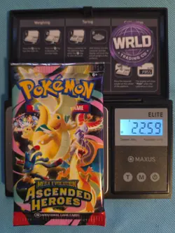 HEAVY!! 🔥 22.59g Pokemon TCG Ascended Heroes Booster (Sealed)✅ GOD PACKUUU - Image 1