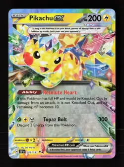 Pikachu ex 057/191 Double Rare Surging Sparks Pokemon Near Mint - Image 1