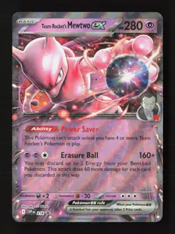 Team Rocket's Mewtwo ex 216 Holo Promo Scarlet & Violet Promo Pokemon Near Mint - Image 1