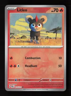 Litleo (Poke Ball Pattern) 015/131 Holo SV: Prismatic Evolutions Pokemon NM - Image 1