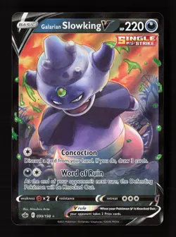 Galarian Slowking V 099/198 Holo V Rare Chilling Reign Pokemon Near Mint - Image 1