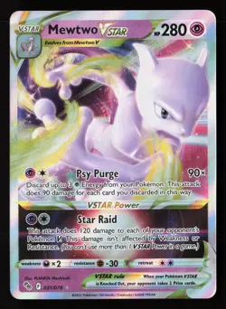 Mewtwo VSTAR Ultra Rare Pokemon GO 031/078 NM - Image 1