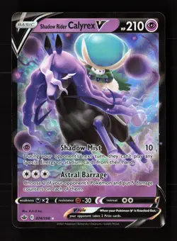 Shadow Rider Calyrex V 074/198 Holo V Rare Chilling Reign Pokemon Near Mint - Image 1