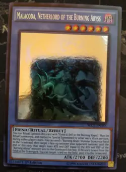 Malacoda Netherlord of The Burning Abyss SECE-EN085 Ghost Rare 1st Ed Yugioh NM - Image 1