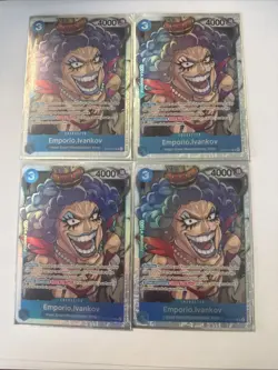 Emporio.Ivankov ST12-010 SR ONE PIECE Tcg Card Game NM BLUE Starter Deck 12 X4 - Image 1
