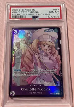 2025 One Piece EN Charlotte Pudding Store Treasure Cup-Champ PSA 10 - Image 2