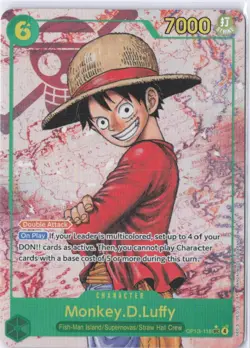 2025 One Piece TCG Carrying On His Will Monkey.D.Luffy Alt Art OP13-118 SEC - NM - Image 1
