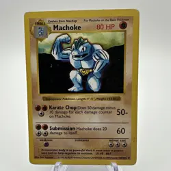 Machoke 34/102 Shadowless - Base Set Pokemon Card WOTC 1999 - Image 1
