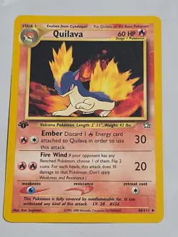 1st Edition Quilava First Edition 2000 Neo Genesis Regular Pokemon Card 46/111 - Image 1