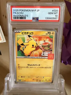 PSA 10 McDonald's Pikachu Promo 020/M-P Japanese Pokemon Card "Burgerchu" - Image 1