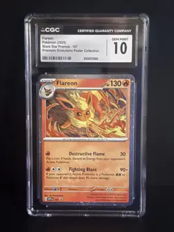 Flareon - 167 (Cosmos Holo) 167 Sv: Scarlet & Violet Promo Cards Holo CGC GEM 10 - Image 1