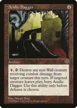 Acidic Dagger Mirage NM Artifact Rare MAGIC THE GATHERING MTG CARD ABUGames - Image 1