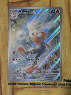🔥 Raboot 147/142 Holo Pokemon Card Scarlet & Violet Rare Full Art NM - Image 1