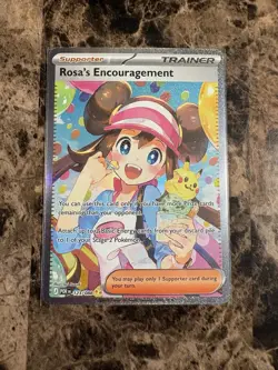Pokemon TCG Rosa's Encouragement Full Art Trainer POR Holo Card 123/088 - Image 1