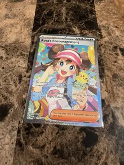 Pokemon TCG Rosa's Encouragement Full Art Trainer POR Holo Card 123/088 - Image 4