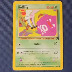 Koffing 58/82 - Team Rocket - Common Vintage WOTC Pokemon Card - LP - Image 1