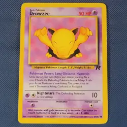 Drowzee 54/82 - Team Rocket - Common Pokemon Card - LP - Image 1