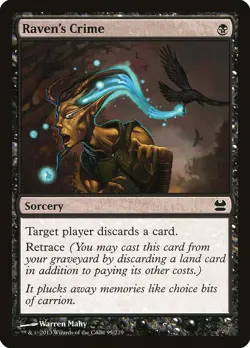 Raven's Crime Modern Masters NM Black Common MAGIC THE GATHERING CARD ABUGames - Image 1