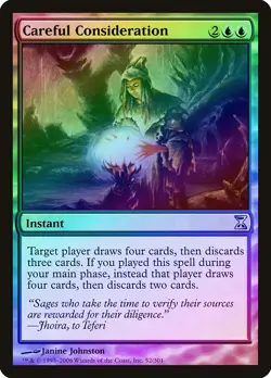 Careful Consideration FOIL Time Spiral PLD Blue Uncommon MAGIC CARD ABUGames - Image 1