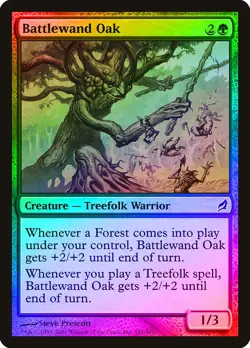 Battlewand Oak FOIL Lorwyn HEAVILY PLD Green Common MAGIC MTG CARD ABUGames - Image 1