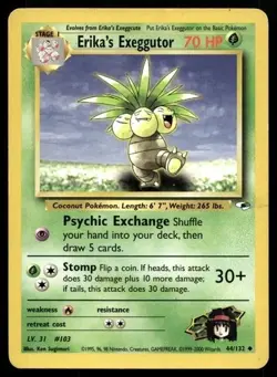 Erika’s Exeggutor 44/132 | Gym Heroes | WOTC Pokemon Card | 1999 | NM - Image 1
