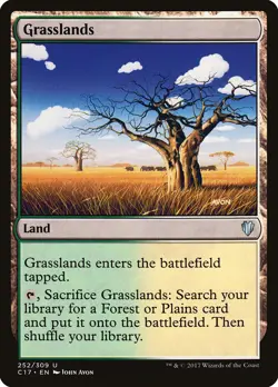 Grasslands Commander 2017 NM Land Uncommon MAGIC THE GATHERING CARD ABUGames - Image 1
