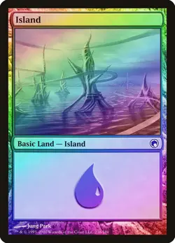 Island (236) FOIL Scars of Mirrodin PLD Basic Land MAGIC MTG CARD ABUGames - Image 1