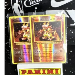 Pokemon Holo Card Lot - Magmar 2016 Fire Punch Flamethrower - 2 Cards - Image 1