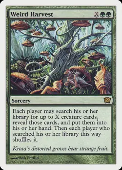 Weird Harvest 9th Edition PLD Green Rare MAGIC THE GATHERING CARD ABUGames - Image 1