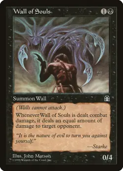 Wall of Souls Stronghold HEAVILY PLD Black Uncommon MAGIC MTG CARD ABUGames - Image 1