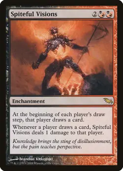 Spiteful Visions Shadowmoor NM Black Red Rare MAGIC GATHERING CARD ABUGames - Image 1
