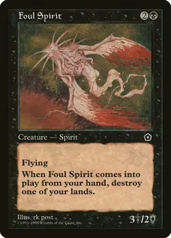 Foul Spirit Portal Second Age NM Black Uncommon MAGIC GATHERING CARD ABUGames - Image 1