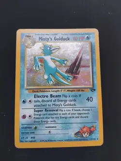 LP Pokemon TCG Misty's Golduck Gym Challenge Holo Card 12/132 - Image 1