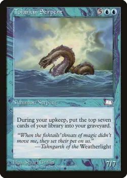 Tolarian Serpent Weatherlight NM Blue Rare MAGIC THE GATHERING CARD ABUGames - Image 1